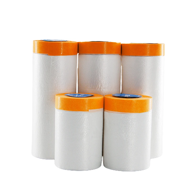 Premium Quality Waterproof No Residue Pre-taped Masking Film for Automotive Spraying