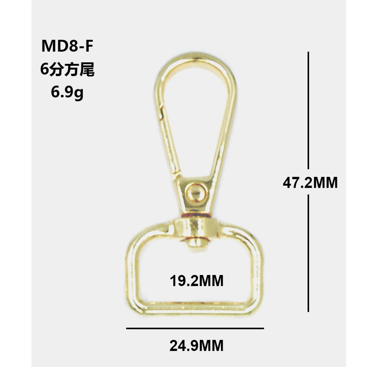 2024 High Quality Swivel Clasps Lanyard Snap Hook Brass Lobster Claw Clasp For Leather Purse Bag