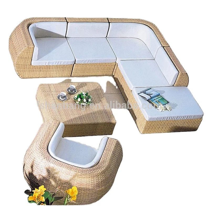 Плетеная мебель из ротанга, садовая мебель, консерватория, набор модульных угловых диванов, уличная мебель 100% плетеная вручную