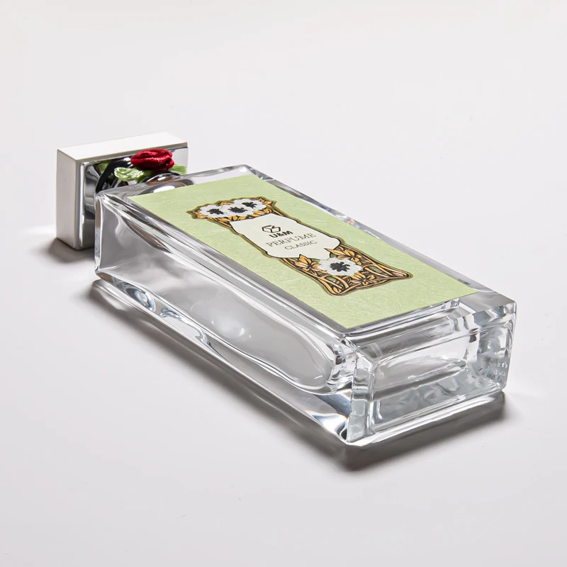 Custom Luxury Elegant 100ml Empty Spray Glass Perfume Bottle Packaging with Box