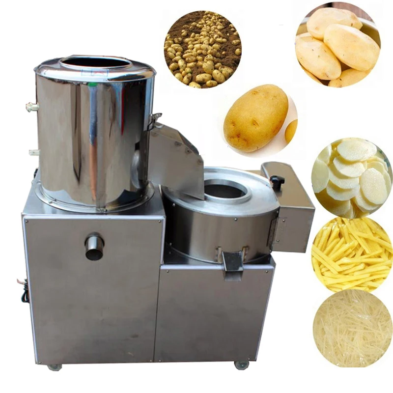 Automatic Potato Wash peeling chips making machine/potato slicer machine/potato cutting machine