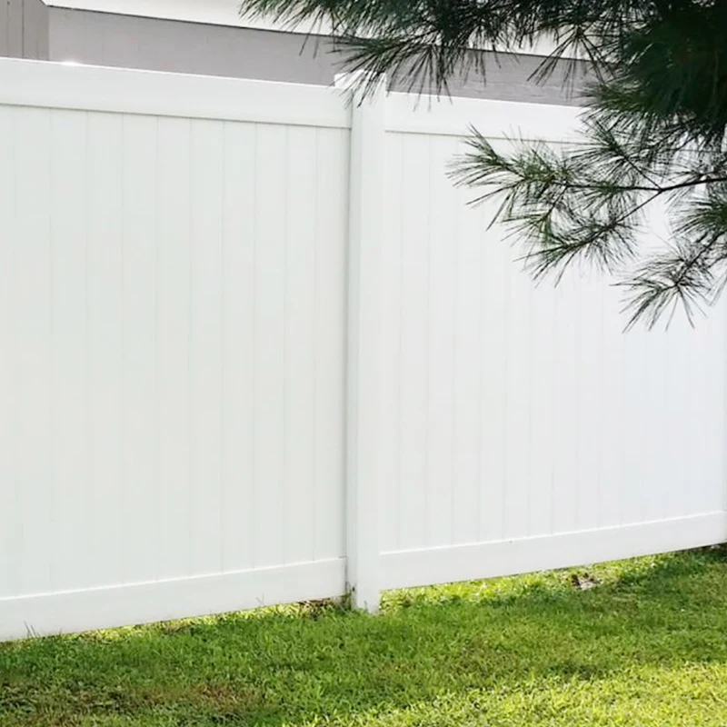 6ft H.x8ft W.White Plastic used Vinyl Pvc privacy fence