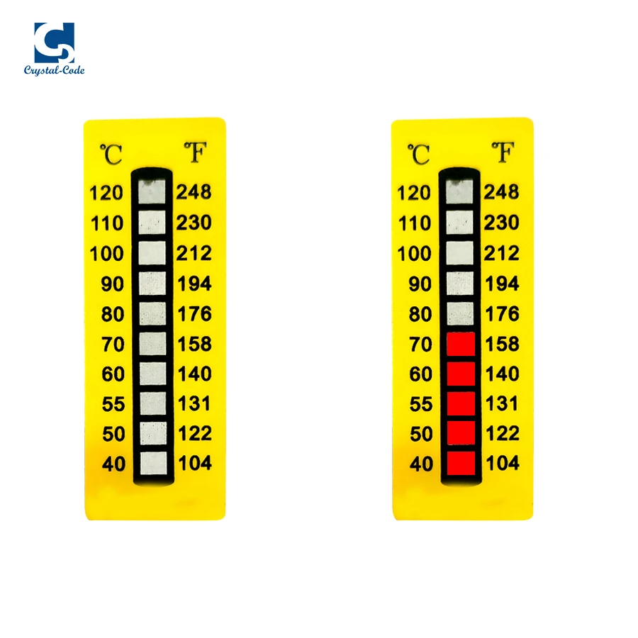 New Product Fy Thermo Non Reversible Color Change 75C Weather Thermometer Stickers Baby Temperature Sticker Label