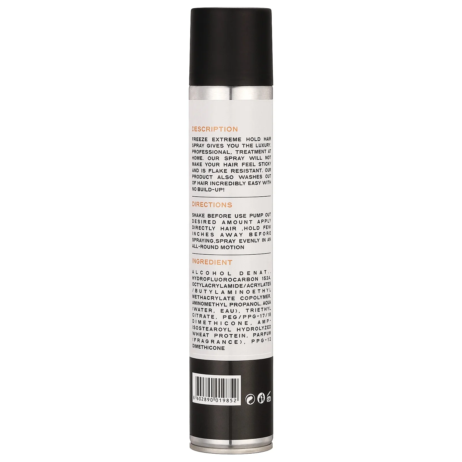 Wholesale Price Special Spray Salon Products Long Lasting Hold Hair Setting Heat Protectant Spray Edge Control Hair Styling