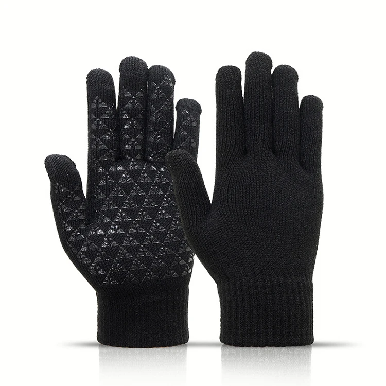 Простые однотонные теплые варежки для взрослых мужские зимние