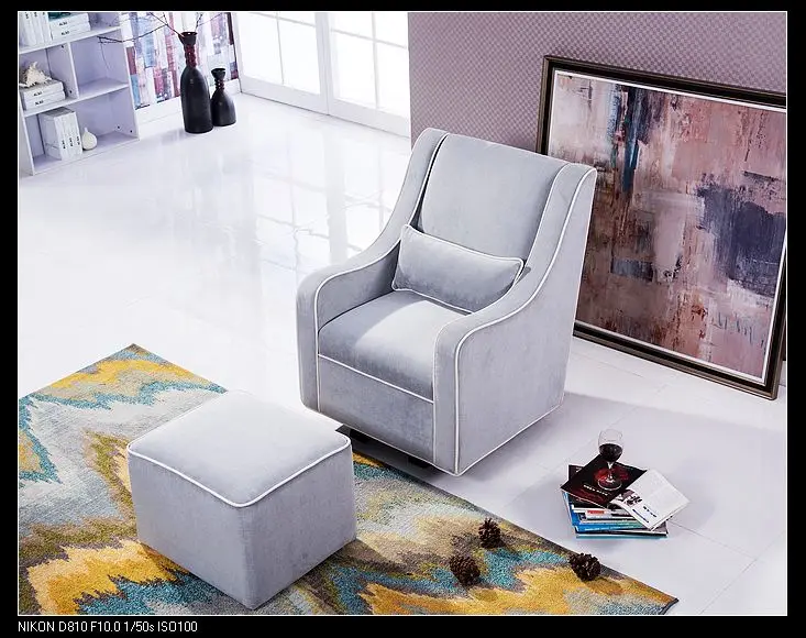 2022 Latest new designs Living room chairs Reclinable Feeding fabric Chair And Stool