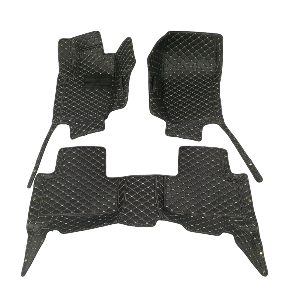 2024 factory low price wholesale full set of customized car carpet floor mats waterproof 7D 5D luxury EVA leather