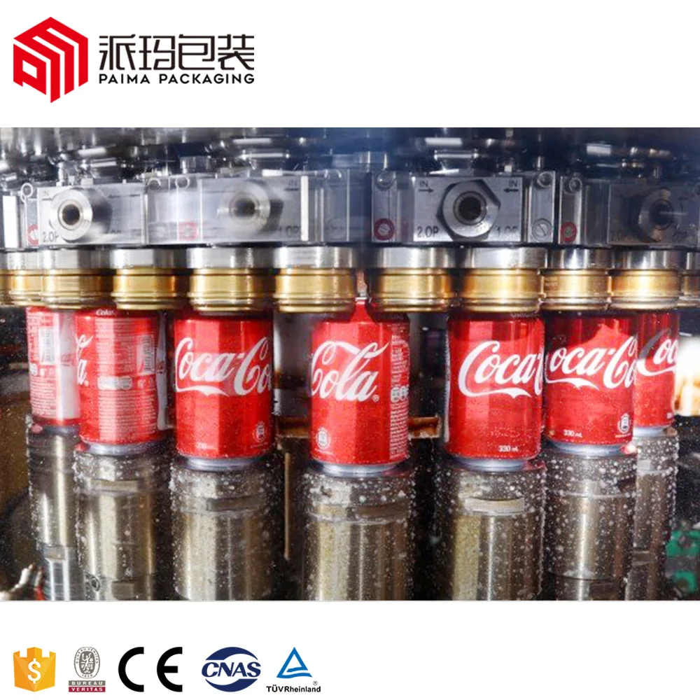 PET Can Filling Soda Water Carbonated Soft Drink 2 in 1 Aluminium Tin Can Filler Sealer Sealing Machine