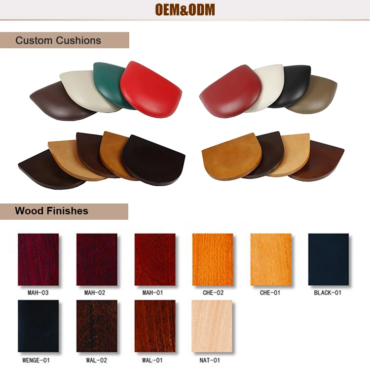 Wood Restaurant Hotel Conference Chairs With Customized Upholstery Fabric Seat