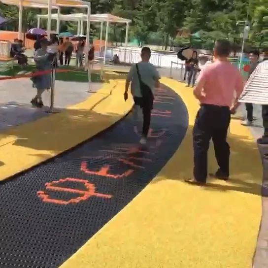Qunzhen new design DIY patterned outdoor park trampoline in ground