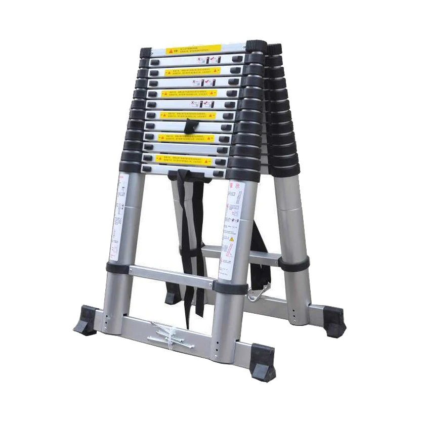 Competitive Price En131 Aluminium Telescopic Ladder 3.2-3.8m Folding Attic Ladders Indoor