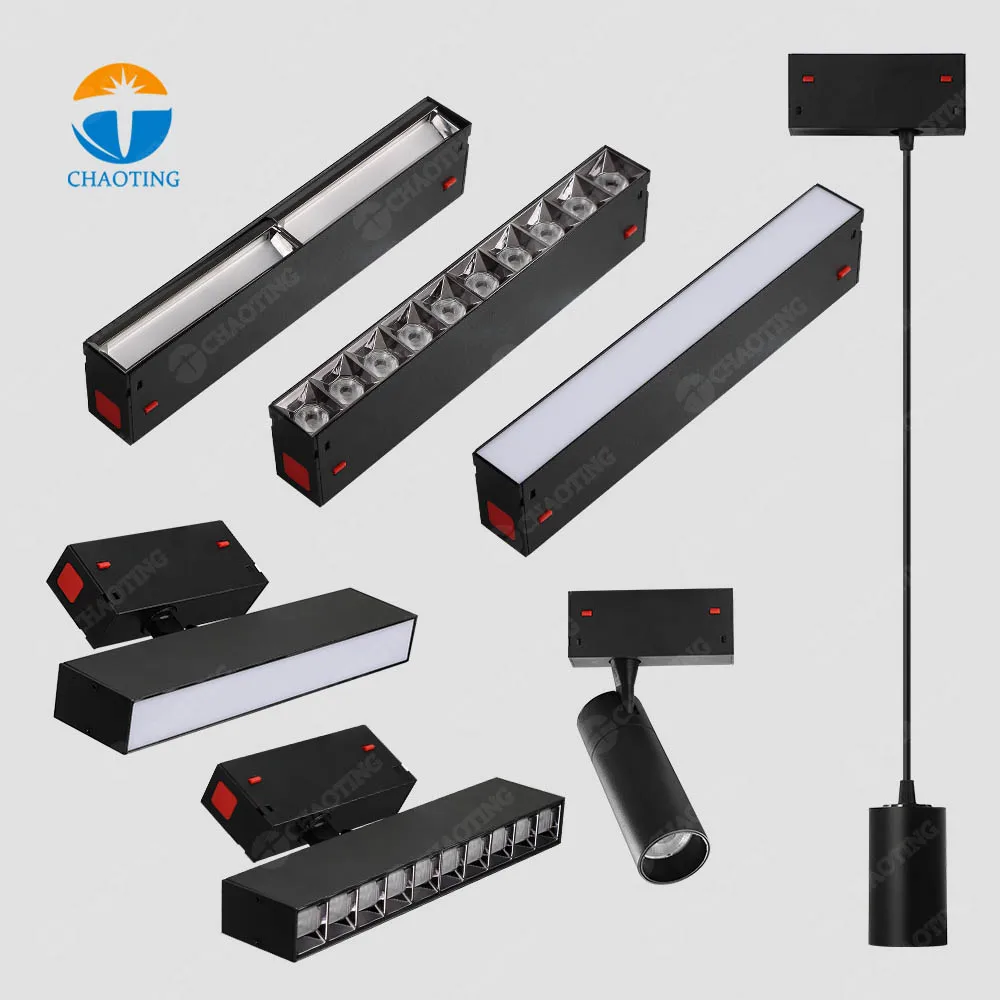 CCT настраиваемый светодиодный Ceil Tracklights управление приложением WiFi зум точечный Трековый светильник для трека прожектор Магнитный трек система скоростного трамвая