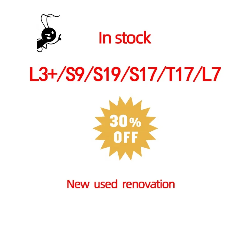 In Stock New Used L3+ S9 S19 S17 T17 L7 Asic Fast Delivery GPU Graphics Card