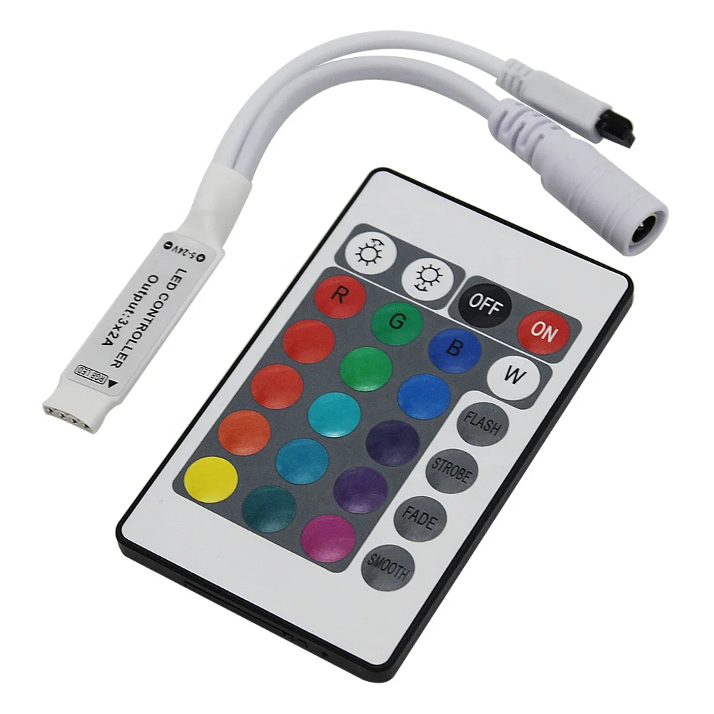 IR LED RGB Remote Controller Receiver Combine Kits with 5-24V 3x2A IR Receiver Customized Buttons Remote Control