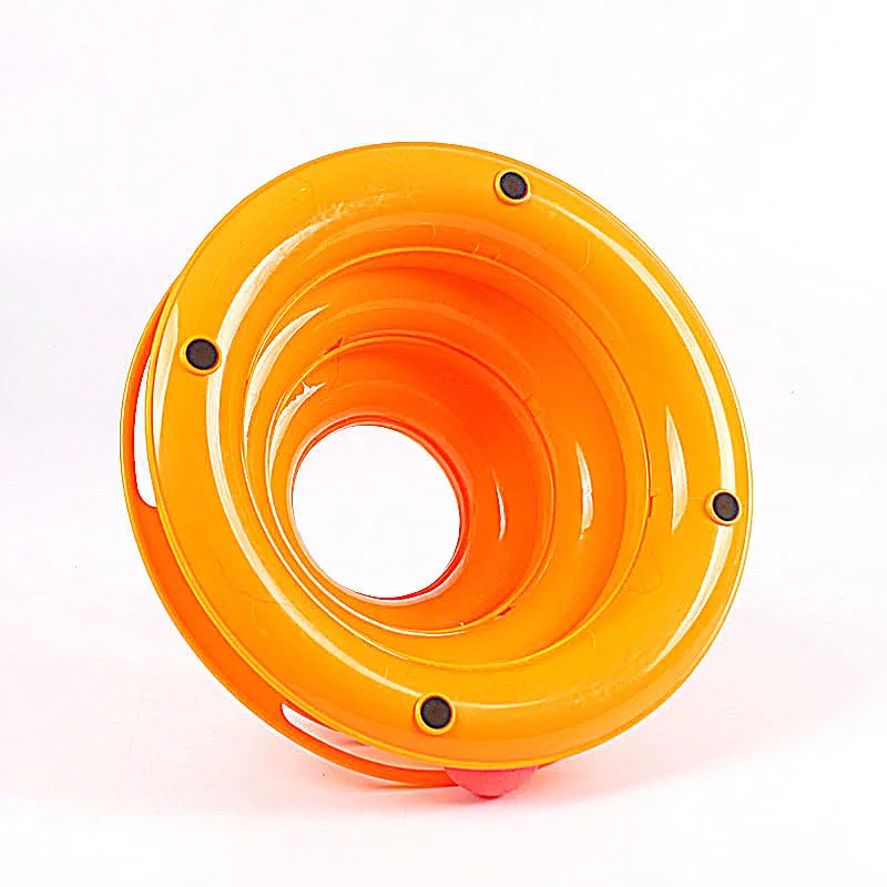 Eco- Friendly Removable Training Exercise 3 Level Plastic Roller Tracks Tower Cat Ball Toy Interactive Pet Cat Toy