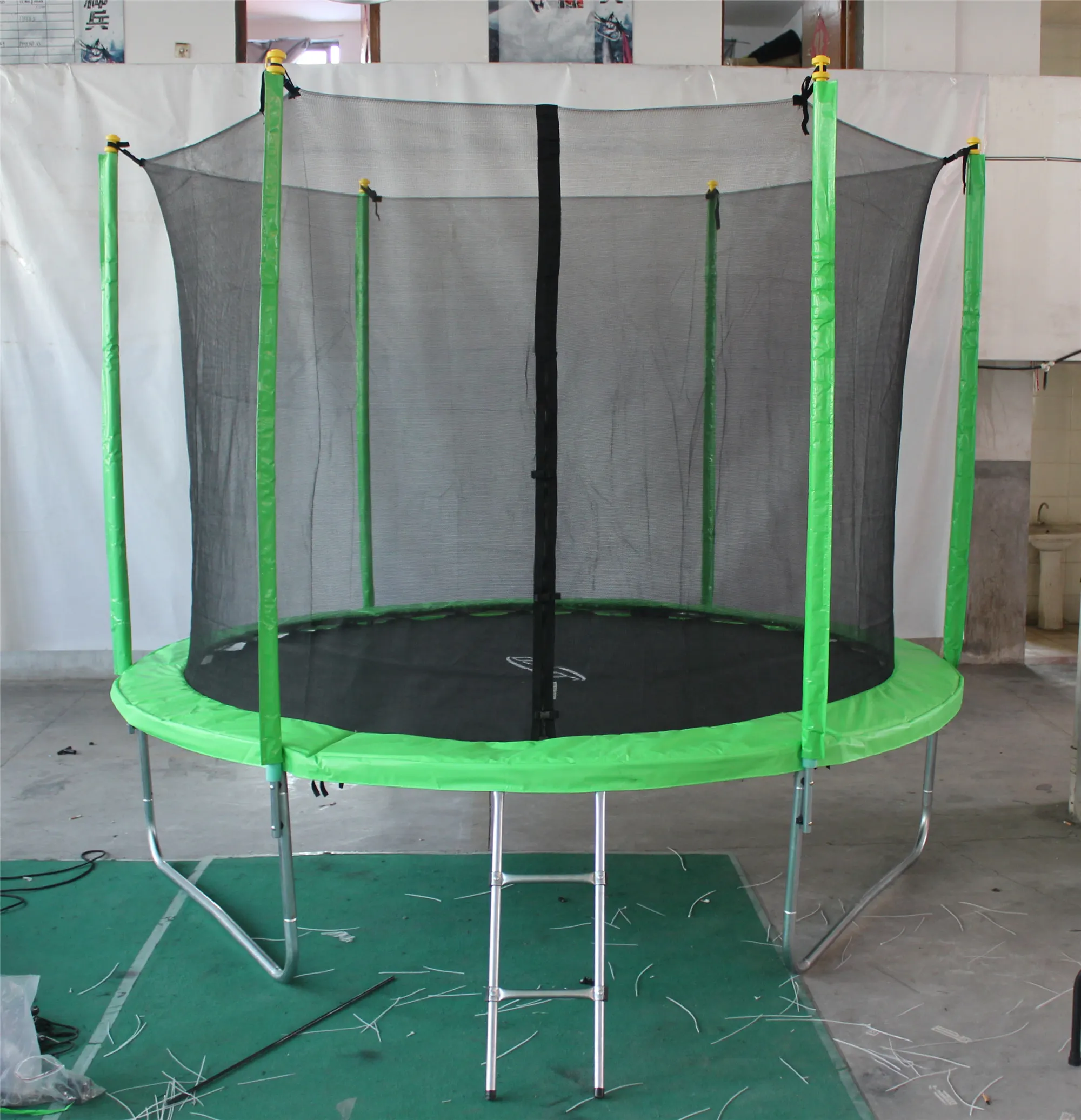 Sundow outdoor adjustable legs trampoline kids,bungee elastic GS kids trampoline indoor