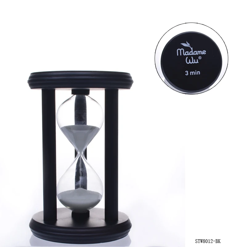 
wholesale high borosilicate glass vintage wood material customized logo sand timer wooden sand clock sand watch 