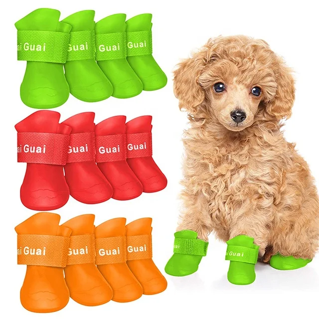2024 China Manufacturer Professional 4pcs Waterproof Dog Rain Gear Pet Snow Shoes