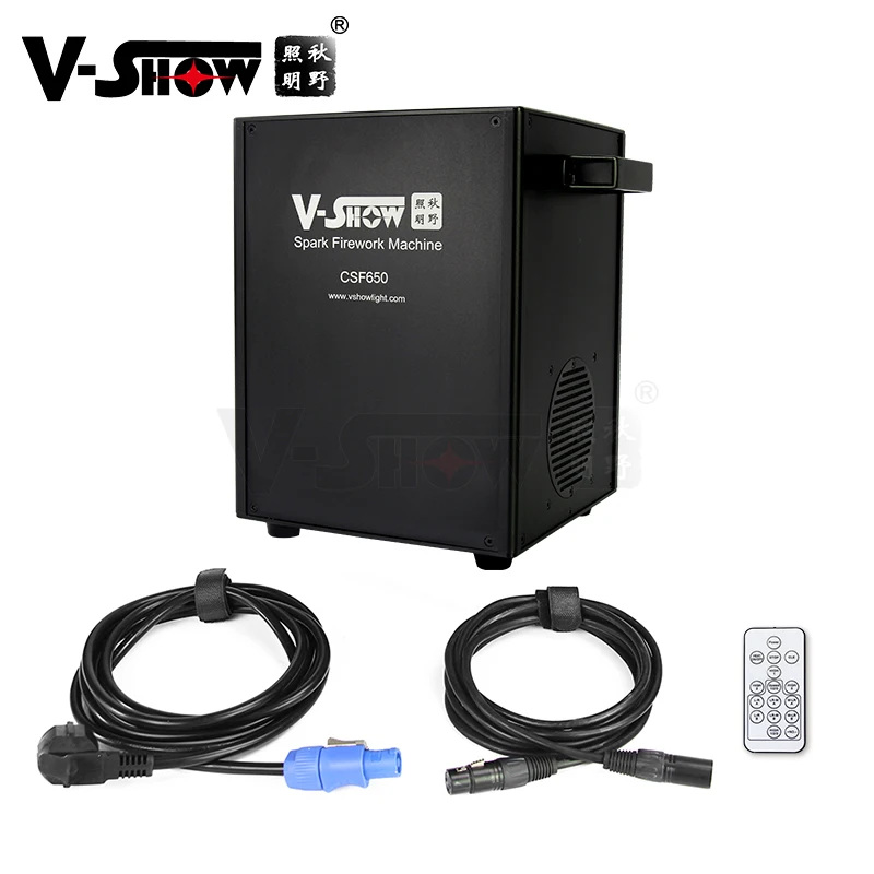V-Show 4pcs With Flightcase Remote Control 650W Sparkler Machine Cold Spark Firework Machine For Wedding