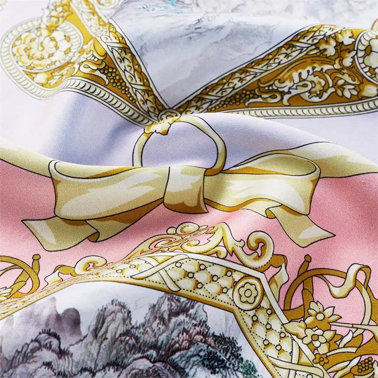 Designer Silk Scarf Luxury Styles Custom 100% Silk Scarfs For Women
