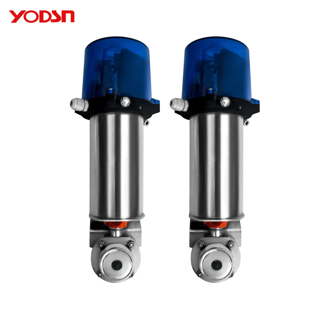 Hot Selling high quality Pneumatic Butterfly Valve Hygienic Intelligent Pneumatic Drive Butterfly Valve automatic