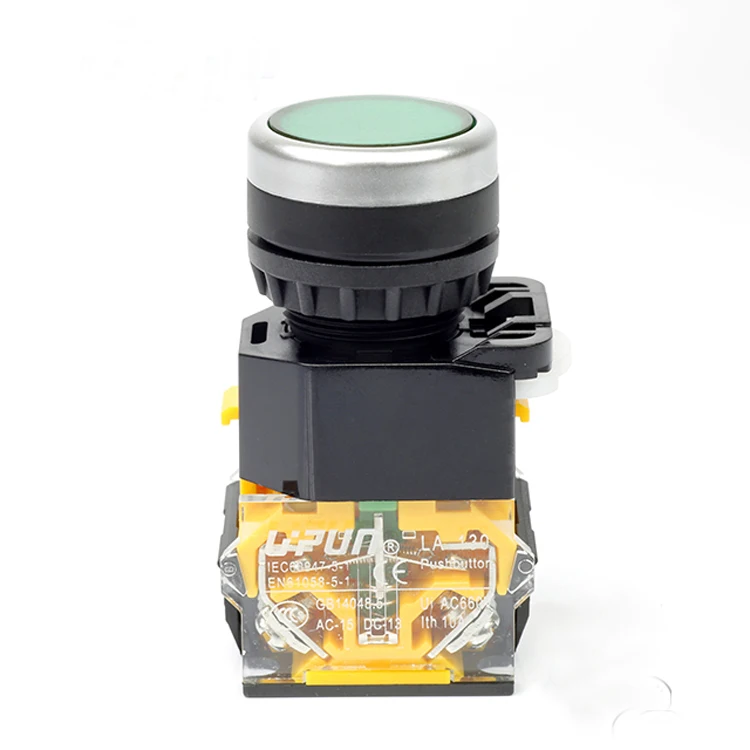 Selector push button switch with short handle two or three  positions widely used in metallurgy