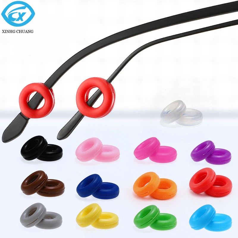 Wholesale Round Silicone Eyewear Grip Glasses non-slip ear hooks Eyeglasses Retainer eyeglasses accessories