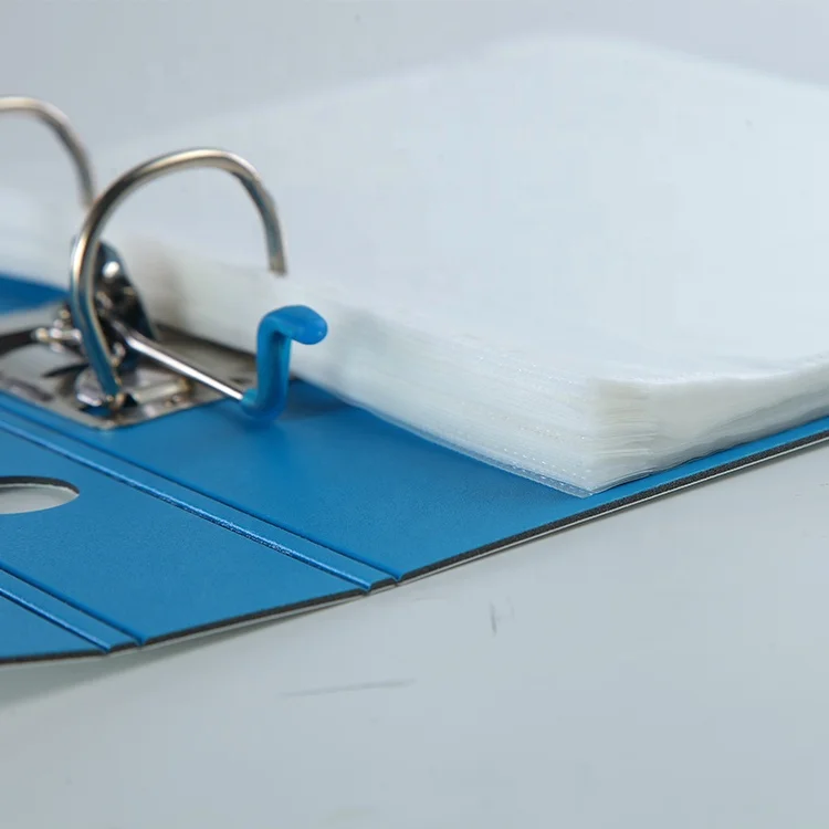8C Transparent Smooth Surface Letter Size Plastic Files And Folders 100 Pcs/Pack 11 Hole Sheet Protectors