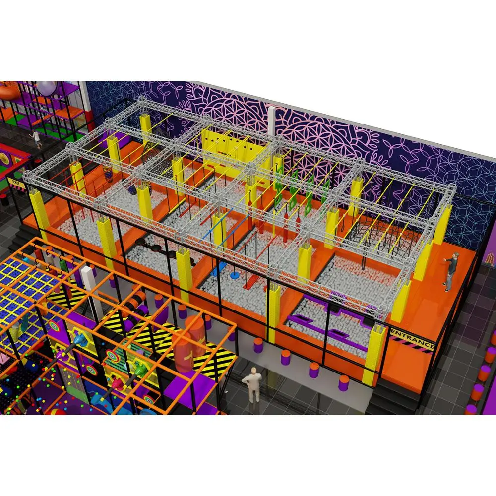 Indoor Trampoline Park China Extreme Trampoline World Supplier Ninjia Course