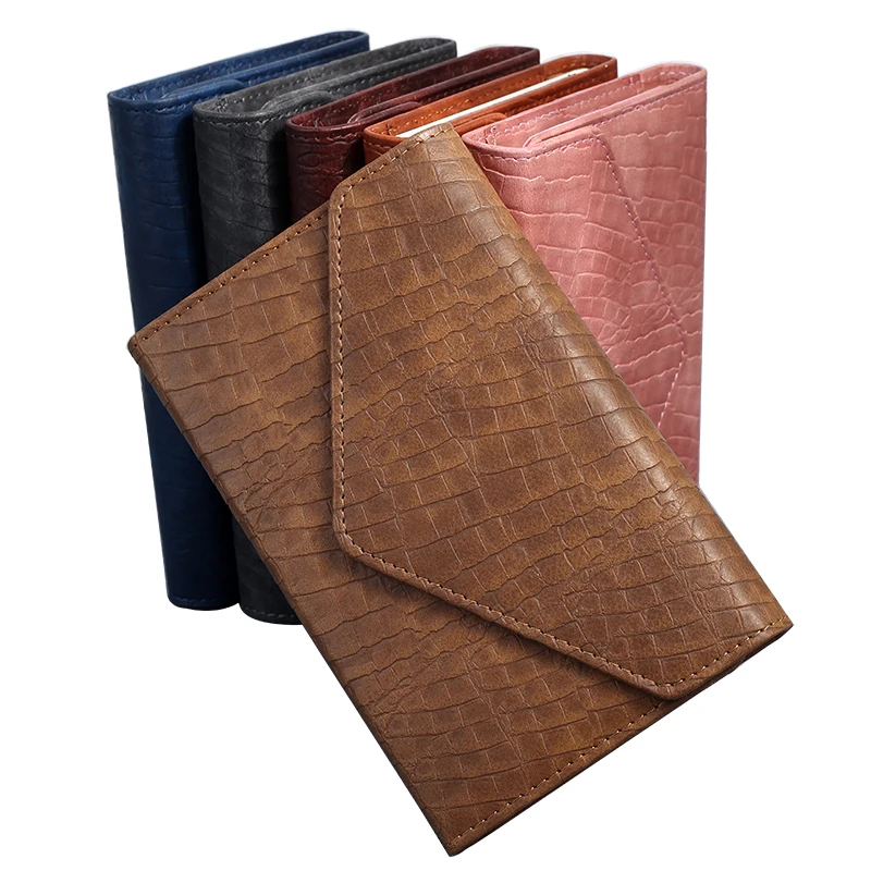 Mini Notepad A6  Hardcover PU Leather Travel Journal Cover Pocket Diary Small Folder Budget Binder Wallet Custom Notebook Logo