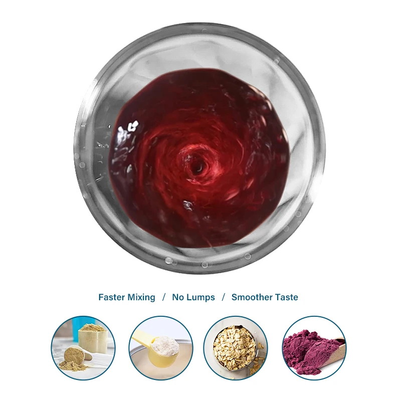 Effortless Cleaning Shaker Bottle with USB Cable Detachable Bottom Dishwasher Safe Gym Blender