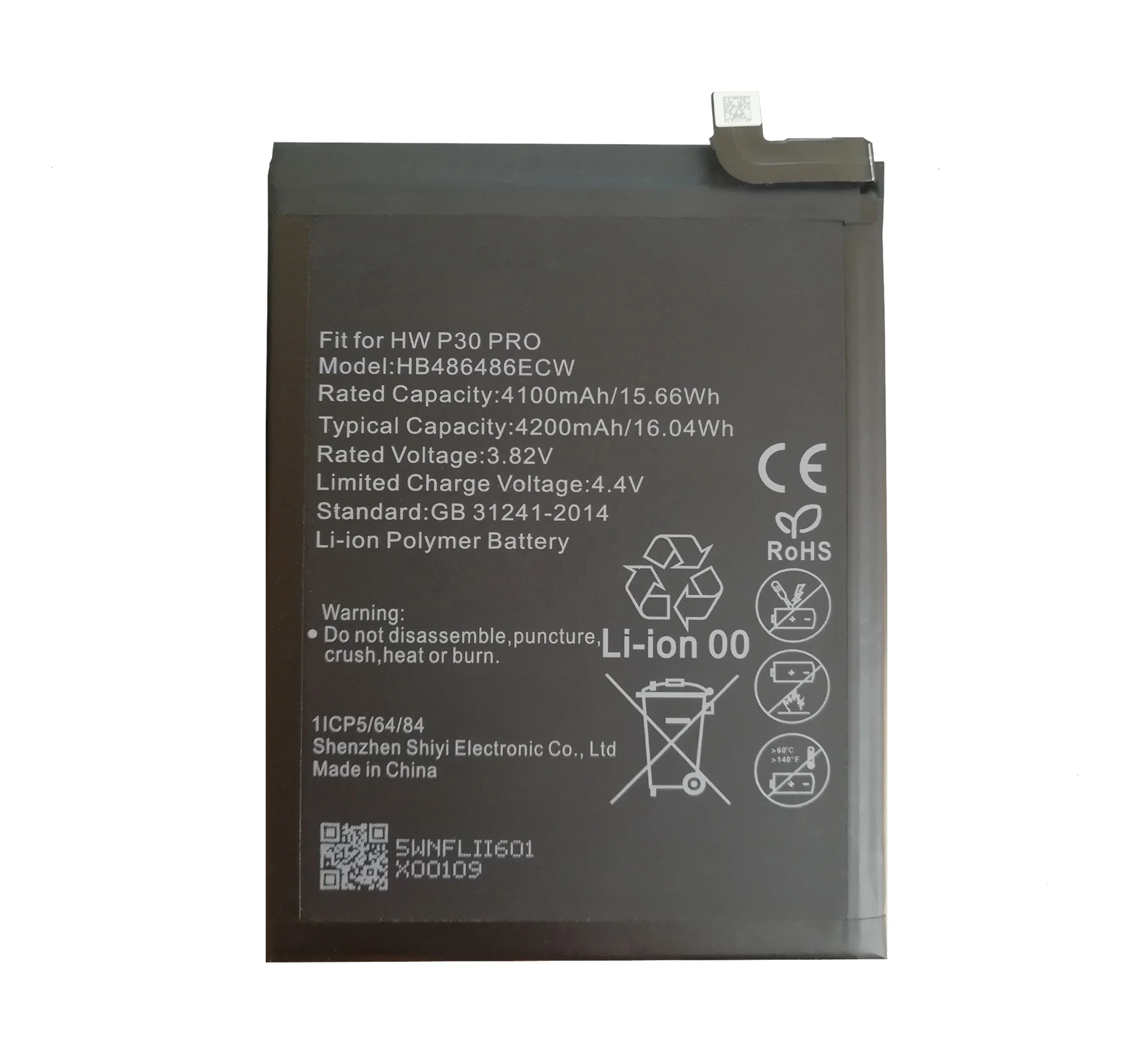 Factory Promotion New Manufacturing Rechargeable Battery lipo HB486486ECW for Huawei P30 Pro Mate 20 Pro Mate 20