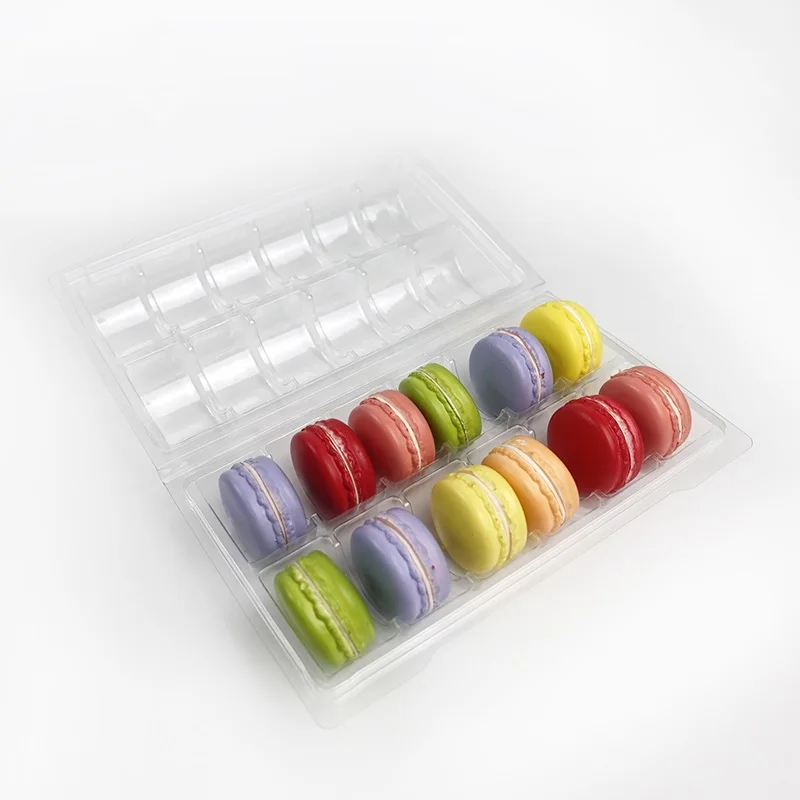 
12 Macarons Clear Plastic clamshell Custom Blister Tray 