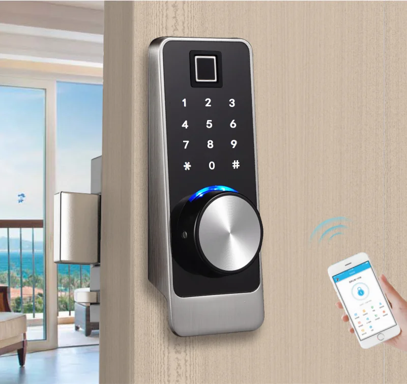 TTLock и приложение Tuya интеллигентая (ый) для электронного дверного замка APP Wi-Fi водонепроницаемый непромокаемые цифровой замок полностью автоматическая производственная линия ворота