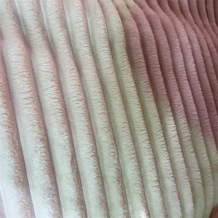 OEKO Super soft striped flannel 100% polyester for spring, summer, autumn and winter blanket fabric clothing toy fabric