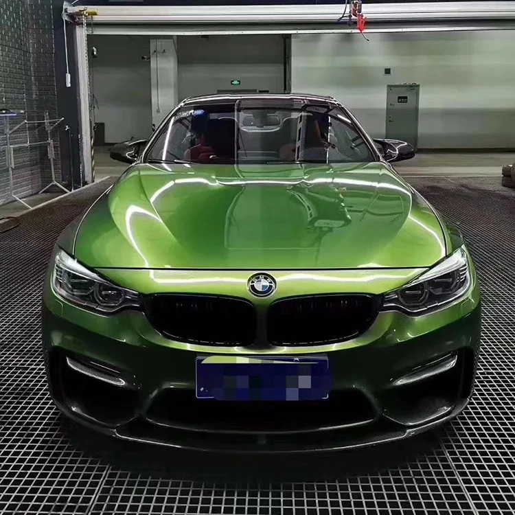 1.52*18m Roll Pvc Matte Chrome Pearl Metal Metallic Mamba Green Auto Color Changing Car Body Wrap Vinyl Film Sticker