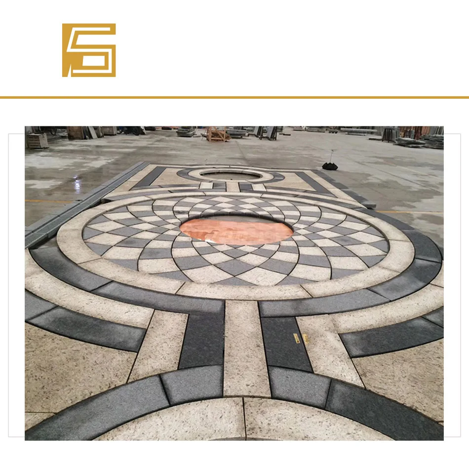 Silver Granite Circle Circle Stone Garden Granite for Paver Stone