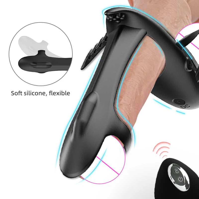 Wholesale rechargeable 10 speeds silicone men vibrating resizeable cock penis ring vibrator sleeve powerful sex toys for couple