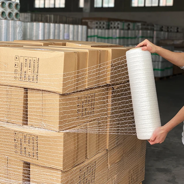 23 Mic Manual Packaging Clear Single Film Roll Ldpe Pallet Plastic 17 Banding
