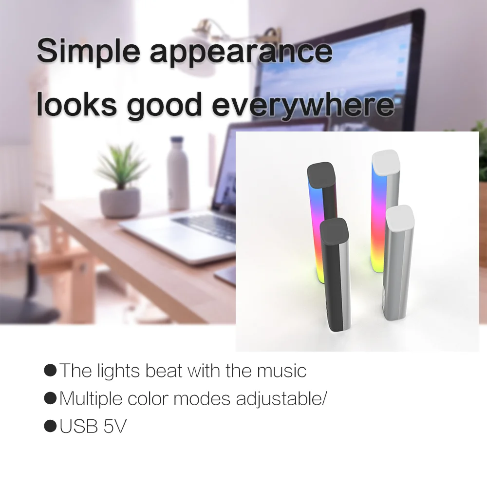 RGB-управление звуком световые панели с голосовой активацией пикап музыкальные ритмичные огни для ПК ТВ автомобиля игр