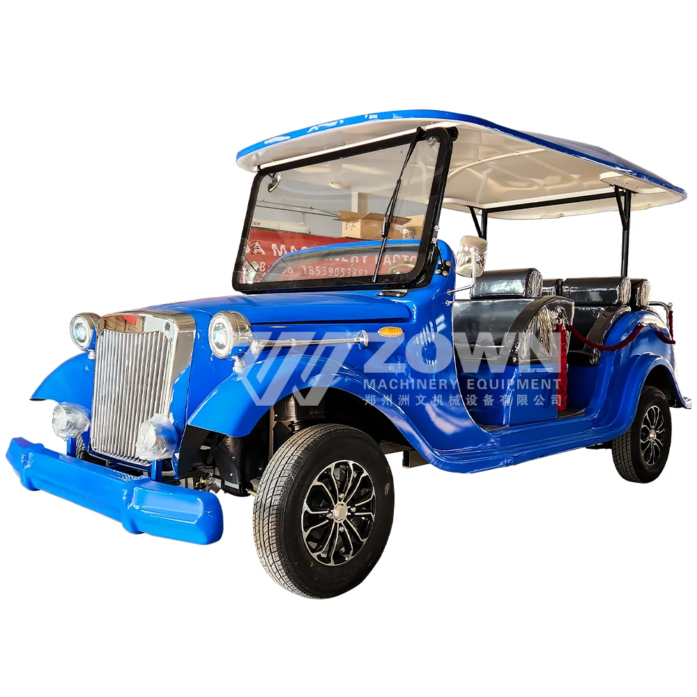 11-seat electric retro classic car Customized blue classic style tourist sightseeing classic car