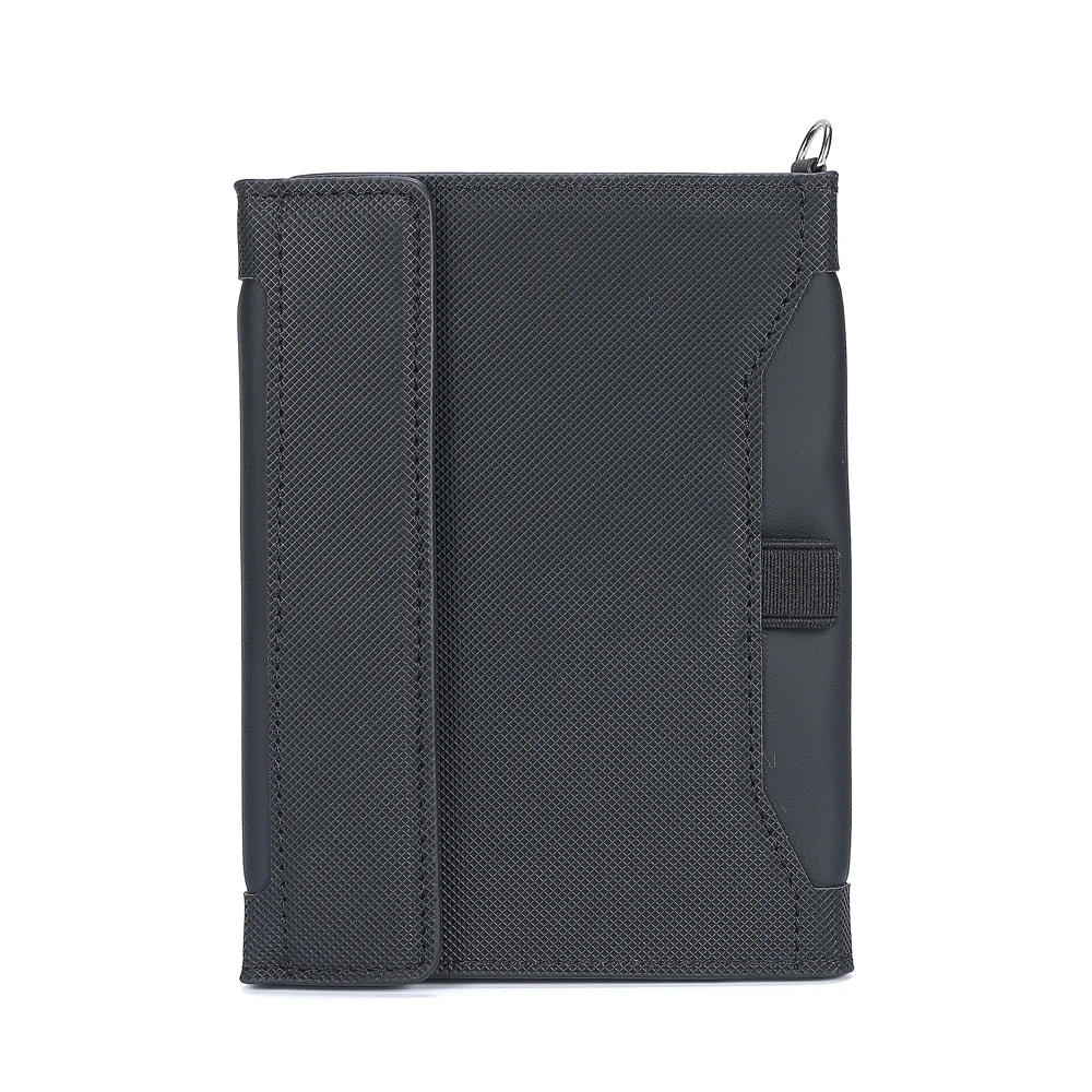 Fashion Leather Travel Wallet Black Colour Passport Pen Wallet Holder Multifunction Convenient And Practical Travel Wallet