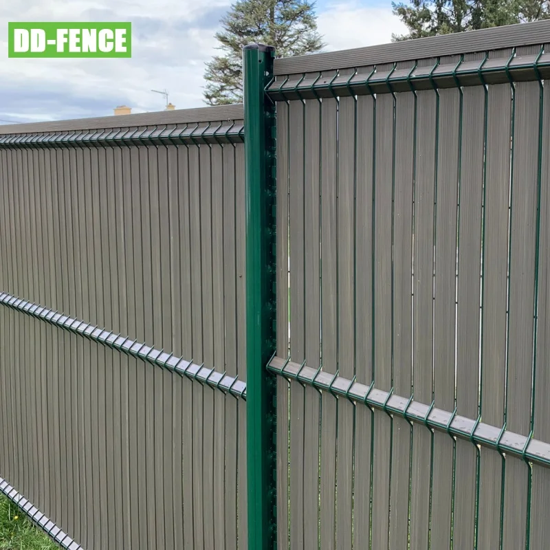 Hot Sale New Design Black Color Wire Fencing Privacy Mesh Panel Fence with PVC Slat for Garden House Yard Farm Playground School