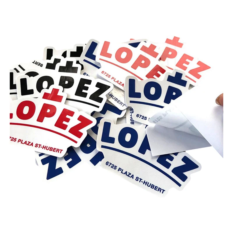 Weatherproof Durable Adhesive Customized Packaging Labels Dye Cut PVC Logo Stickers Custom Stickers