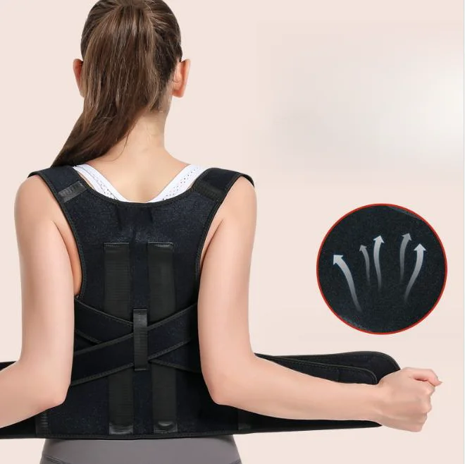 Hot Selling Back Brace Posture Corrector Neoprene Back Lumbar Support Shoulder Posture Support for Improve Posture Provide and B