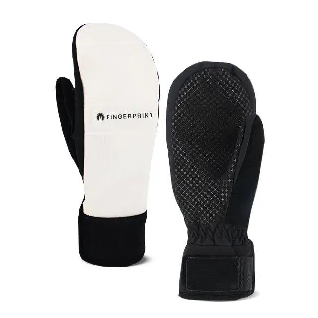 Customize windproof Warm Snow Weather neoprene Unisex PU leather Waterproof Warm Snowboard sports screentouch Ski Glove