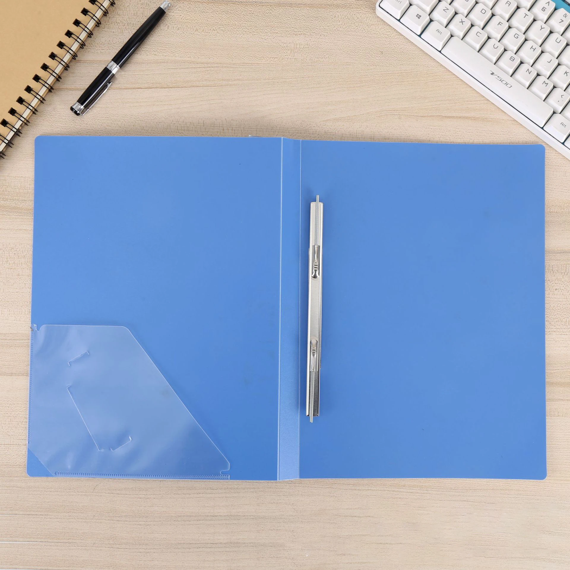 A4 Size Plastic Spring Snake Clips File Holder Poly PP Document Folder