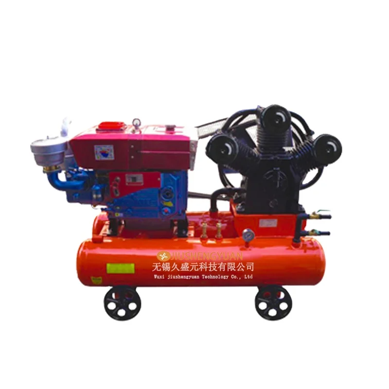 Jiushengyuan air-compressor best sale brand 20hp 15kw heavy duty diesel engine piston air compressor for mining