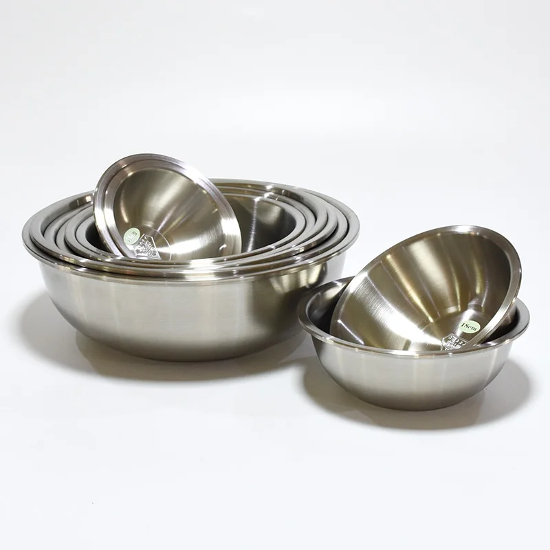 Wholesale kitchenware 304 stainless steel soup bowl 14-32cm high-capacity mixing bowl