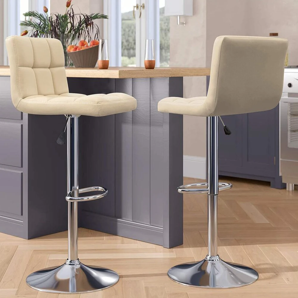 Modern Style Bar Height Chairs Pu Leather Kitchen Counter Height Bar Stools